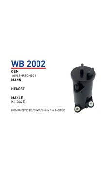 WUNDER WB2002 Mazot Filtresi Honda Civic Ix /Cr-V / Hr-V 1,6 İ Dtec WUNDER WB2002 Mazot Filtresi Honda Civic Ix /Cr-V / Hr-V 1,6 İ Dtec