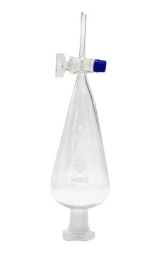 Ayırma Hunisi Musluklu Armudi Form Borosilikat 3.3 Cam - 250 Ml Ayırma Hunisi Musluklu Armudi Form Borosilikat 3.3 Cam - 250 Ml