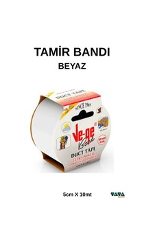 Vege -beyaz- Tamir Yalıtım Bantı , Duct Tape Tamir, Hobi, Ağır Ambalaj - 5cm X 10mt - 680256910