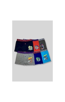 Tutku Erkek Çocuk Likralı Baskılı Boxer 6 Lı Karışık