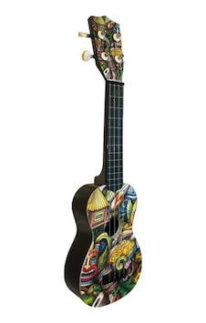 Soprano Ukulele Coconut Desenli Kapak