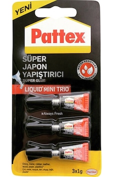 Pattex Liquid Mini Trio Süper Japon Yapıştırıcı 3X1Gr Pattex Liquid Mini Trio Süper Japon Yapıştırıcı 3X1Gr