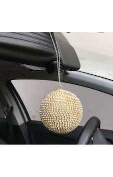 Kristal Taşlı Disko Topu Dikiz Ayna Süsü Büyük 8cm Altın Kristal Taşlı Disko Topu Dikiz Ayna Süsü Büyük 8cm Altın