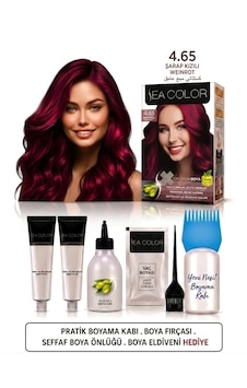 Sea Color Set Saç Boyası 4.65 Şarap Kızılı 2 Li +pratik Boya Kabı Sea Color Set Saç Boyası 4.65 Şarap Kızılı 2 Li +pratik Boya Kabı