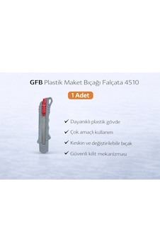 Gfb Plastik Maket Bıçağı Falçata 4510 Profesyonel Maket Bıçağı 1 Adet