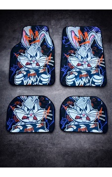 Bugs Bunny Dekor Paspas A Kalite Baskılı Oto Halı Paspas Takımı 4 Takım Ön Arka Takım Bugs Bunny Dekor Paspas A Kalite Baskılı Oto Halı Paspas Takımı 4 Takım Ön Arka Takım