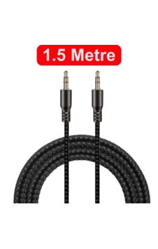 1.5 Metre Aux Kablo Hasır Örgü 3.5mm Aux Kablosu Mavi 1.5 Metre Aux Kablo Hasır Örgü 3.5mm Aux Kablosu Mavi