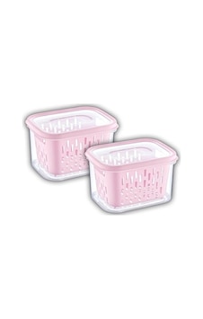 Süzgeçli Saklama Kabı 1,6 Lt Zeytin Saklama Kabı 2li Set --