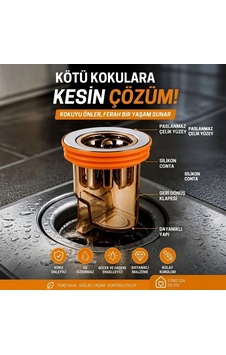 Gider Kokusu Ve Böcek Önleyici Gider Kapağı, Duş Ve Lavabo İçin Geri Akış Önleyici Plastik Yer Süzge