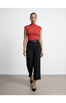 Dilvin 72783 Kemerli Culotte Pantolon Siyah Dilvin 72783 Kemerli Culotte Pantolon Siyah