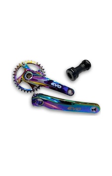 Evo Pioneer 34t Rainbow Hollowtech Göbek Tek Yaprak Aynakol Çok Renkli Evo Pioneer 34t Rainbow Hollowtech Göbek Tek Yaprak Aynakol Çok Renkli