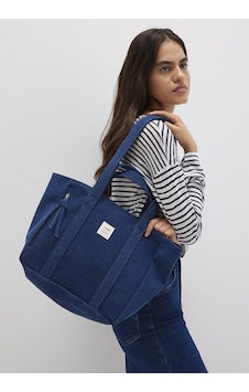 Mavi - Denim Omuz Çantası 1913105-70872 Koyu Mavi Mavi - Denim Omuz Çantası 1913105-70872 Koyu Mavi