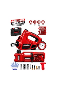 Dragro Drg-5t Elektrikli 5 Ton Hidrolik K Kriko Bijon Anahtarı Somun Sökme Takma Anahtari Krikosu