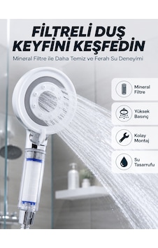 Şeffaf Filtre Hazneli Duş Başlığı Güçlü Akışlı Pratik Banyo Duşu Diğer Şeffaf Filtre Hazneli Duş Başlığı Güçlü Akışlı Pratik Banyo Duşu Diğer