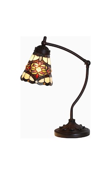 Home London Breeze L30688 El Yapımı Tiffany Vitray Ayarlanabilir Kollu Masa Lambası Baroque Red Home London Breeze L30688 El Yapımı Tiffany Vitray Ayarlanabilir Kollu Masa Lambası Baroque Red