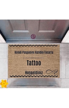 Kapı Önü Paspası Dekoratif Dijital Baskı Tattoo P-2558 Renkli Kapı Önü Paspası Dekoratif Dijital Baskı Tattoo P-2558 Renkli