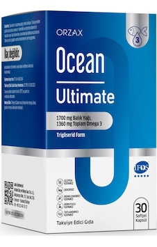 Ocean Ultimate 1200 Mg Balık Yağı 1050 Mg Omega3 Limon Aromalı Takviye Edici Gıda 30 Kapsül Ocean Ultimate 1200 Mg Balık Yağı 1050 Mg Omega3 Limon Aromalı Takviye Edici Gıda 30 Kapsül