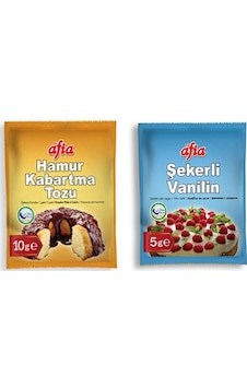 Helal Sertifikalı Şekerli Vanilin 5 Gr.x10 + Kabartma Tozu 10 Gr. Helal Sertifikalı Şekerli Vanilin 5 Gr.x10 + Kabartma Tozu 10 Gr.