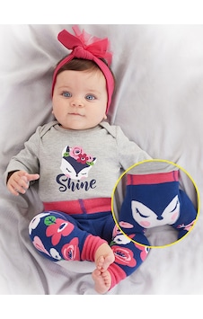 Denokids Tilki Kız Bebek Body Tayt-Pantolon Takım Çok Renkli Denokids Tilki Kız Bebek Body Tayt-Pantolon Takım Çok Renkli
