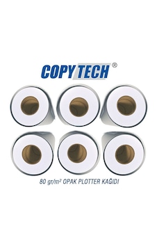 Copytech 1. Kalite Opak Plotter Kağıdı 914mm X 50m 80g 6'lı Koli Copytech 1. Kalite Opak Plotter Kağıdı 914mm X 50m 80g 6'lı Koli