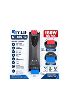 St-180-12 180w 12v 15a Slim Led Güç Kaynağı Led Trafosu Switching Power Supply St-180-12 180w 12v 15a Slim Led Güç Kaynağı Led Trafosu Switching Power Supply