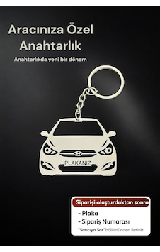 Kişiye Özel Hyundai Accent Paslanmaz Çelik Anahtarlık