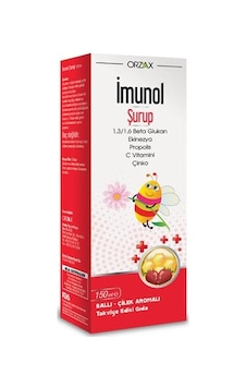 Orzax İmunol Ballı Çilek Aromalı Şurup 150ml Orzax İmunol Ballı Çilek Aromalı Şurup 150ml