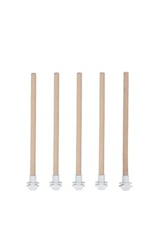 5'li Pürüzsüz Ahşap Kuş Tüneği 25 Cm