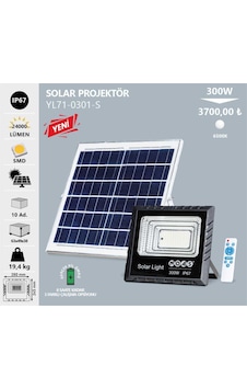 Noas 300w Solar Projektör Beyaz Yl71-0301-s Noas 300w Solar Projektör Beyaz Yl71-0301-s
