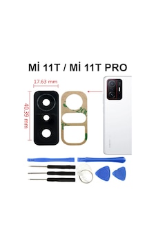 Xiaomi Uyumlu Mi 11t/ Mi11t Pro Arka Kamera Camı Lensi Yapışkanlı+ Tamir