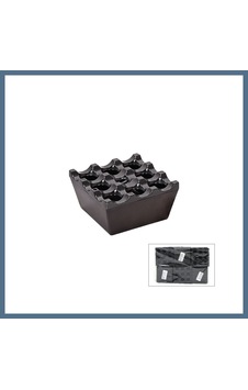 Buradabulabilirsin Izgaralı Kare Küllük - Bakalit Plastik - Siyah Bbz Buradabulabilirsin Izgaralı Kare Küllük - Bakalit Plastik - Siyah Bbz