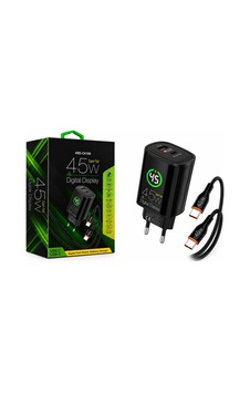 Ch100 Dijital Ekranlı 45w Hızlı Şarj Adaptörü Ve Pd Kablo Set Ch100 Dijital Ekranlı 45w Hızlı Şarj Adaptörü Ve Pd Kablo Set