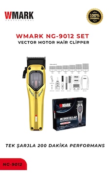 Ng -9012 Gold Tıraş Makinesi Set Vector Motor / Uzun Süre Kablosuz Kullanım 3.5 Saat Ng -9012 Gold Tıraş Makinesi Set Vector Motor / Uzun Süre Kablosuz Kullanım 3.5 Saat