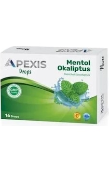Apexis Drops Mentol Okaliptus Aromalı Pastil 16'lı