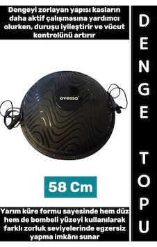 Pilates Topu Aerobik Egzersiz Yoga Fitness Spor Vücut Denge Çeviklik Koordinasyon Pilates Bosu Topu