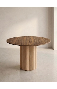 Yuvarlak Yemek Masası Ahşap Ayak Ve Mdf Masa Tablası Koyu Ceviz Yuvarlak Yemek Masası Ahşap Ayak Ve Mdf Masa Tablası Koyu Ceviz