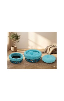 50 Cm Yuvarlak Kedi Yatağı-simit Kedi Yatağı- Küçük Irk Köpek Yatağı Mavi 50 Cm Yuvarlak Kedi Yatağı-simit Kedi Yatağı- Küçük Irk Köpek Yatağı Mavi