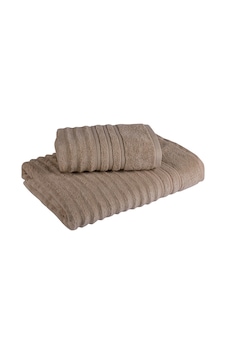 Fialka Long Twist Dalgalı Havlu 2'li Kahve 50x90