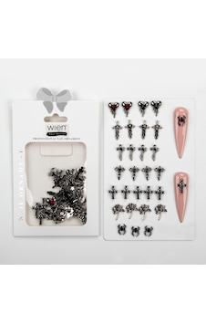 30lu Örümcek Ve Haç Gotik Dizayn Metal Tırnak Süsleme Charm Nail Art Charm Taşları Wn-501 30lu Örümcek Ve Haç Gotik Dizayn Metal Tırnak Süsleme Charm Nail Art Charm Taşları Wn-501