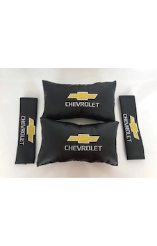 Chevrolet Nakışlı Cruze Aveo Deri 1 Çift Boyun Yastık Ve 1 Çift K Chevrolet Nakışlı Cruze Aveo Deri 1 Çift Boyun Yastık Ve 1 Çift K