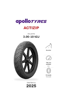 Apollo Actizip 3.00-10 42j Tubeless Ön Motosiklet Lastiği Apollo Actizip 3.00-10 42j Tubeless Ön Motosiklet Lastiği