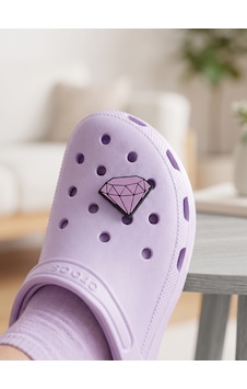 Croco Terlik Uyumlu Mor Elmas Jibbitz Terlik Süsü 5'li Paket