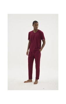 Angbutik Erkek Pijama Takımı Kocabey Kkt-26162 V Yaka Mürdüm Angbutik Erkek Pijama Takımı Kocabey Kkt-26162 V Yaka Mürdüm