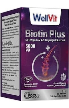 Wellvit Biotin Plus 60 Tablet Wellvit Biotin Plus 60 Tablet