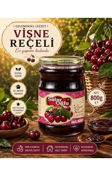 Sabıroğlu Vişne Reçeli Net 800 Gr Kavanoz