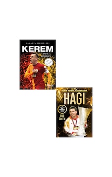 Sahanın Yıldızları Kerem - Hagi Büyük Poster Sticker Futbolcu Kartı Hediyeli 2 Kitap Sahanın Yıldızları Kerem - Hagi Büyük Poster Sticker Futbolcu Kartı Hediyeli 2 Kitap