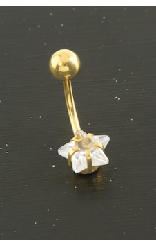 Yıldız - 355 - Zirkon Taşlı Çelik Piercing 1 - Smglobal - Adet Sarı Yıldız - 355 - Zirkon Taşlı Çelik Piercing 1 - Smglobal - Adet Sarı