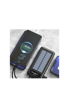 10000 Mah Powerbank Göstergeli Powerbank Solar Powerbank Güneş Enerjili Fenerli 4 Çıkışlı Siyah 10000 Mah Powerbank Göstergeli Powerbank Solar Powerbank Güneş Enerjili Fenerli 4 Çıkışlı Siyah