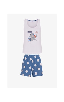 Penti Mavi Snooze Cruise Kedi Desenli Şort Pijama Takımı Bl97 Penti Mavi Snooze Cruise Kedi Desenli Şort Pijama Takımı Bl97