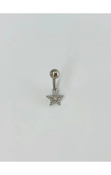 Yıldız Detaylı Göbek Piercing Çok Renkli Yıldız Detaylı Göbek Piercing Çok Renkli
